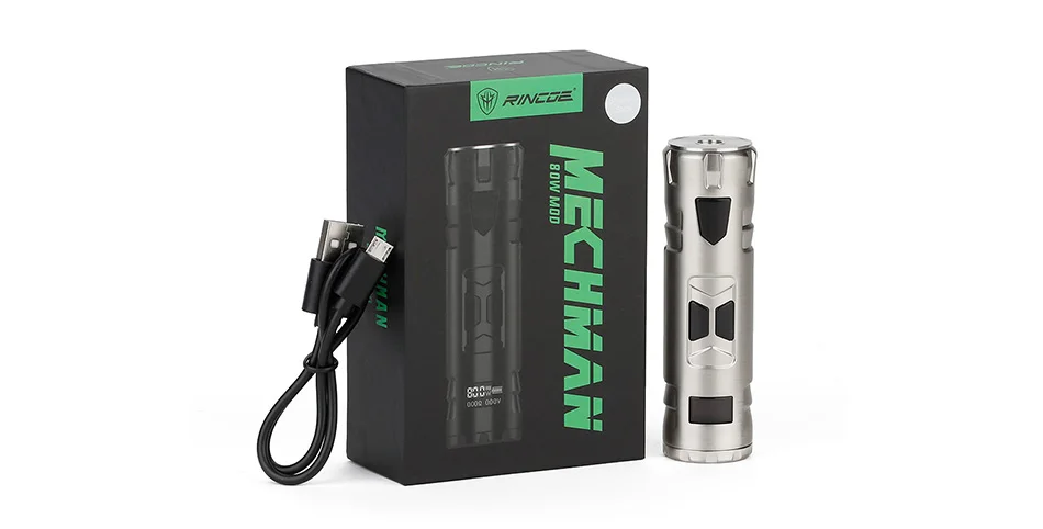 Heavengifts Rincoe Mechman 80 Вт TC коробка мод мощность на 18650 батарея различные защиты Vape испаритель vs панк 86 Вт/холодная сталь 100