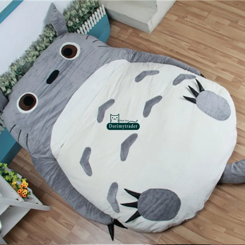 Dorimytrader 200cm X 160cm Huge Soft Plush  Cartoon Anime Totoro Bed Tatami Mattess Sofa Kids Play and Sleeping Carpet Present DY6327(40)