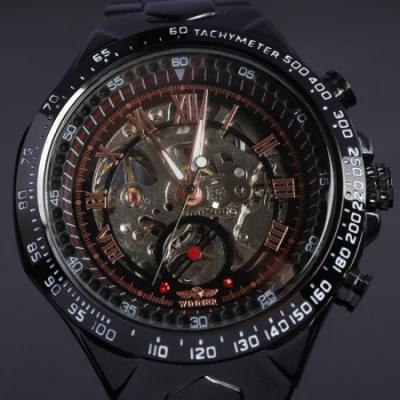 WINNER номер спортивный дизайн ободок золотые часы для мужчин s часы лучший бренд класса люкс Montre Homme Часы для мужчин Автоматический Скелет часы - Цвет: type6