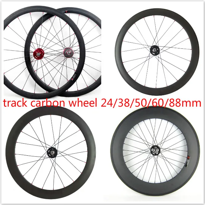 Track Fixed Gear Wheel Clincher Tubular Road Racing 38mm 50mm 88mm Carbon Wheels