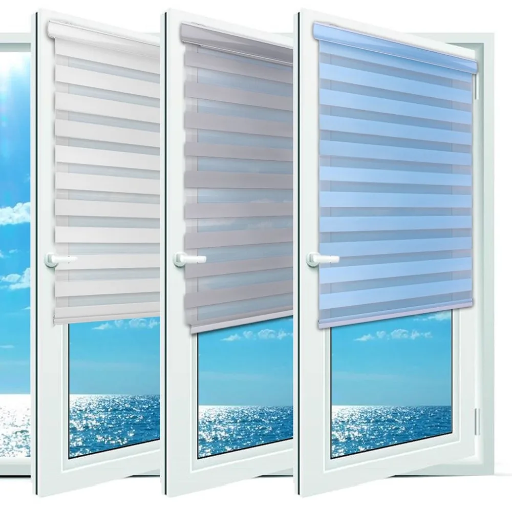 

European Korean Stylish Window Up And Down Venetian Blinds Curtains 100*150cm Window Shutter 3 Colors for Options