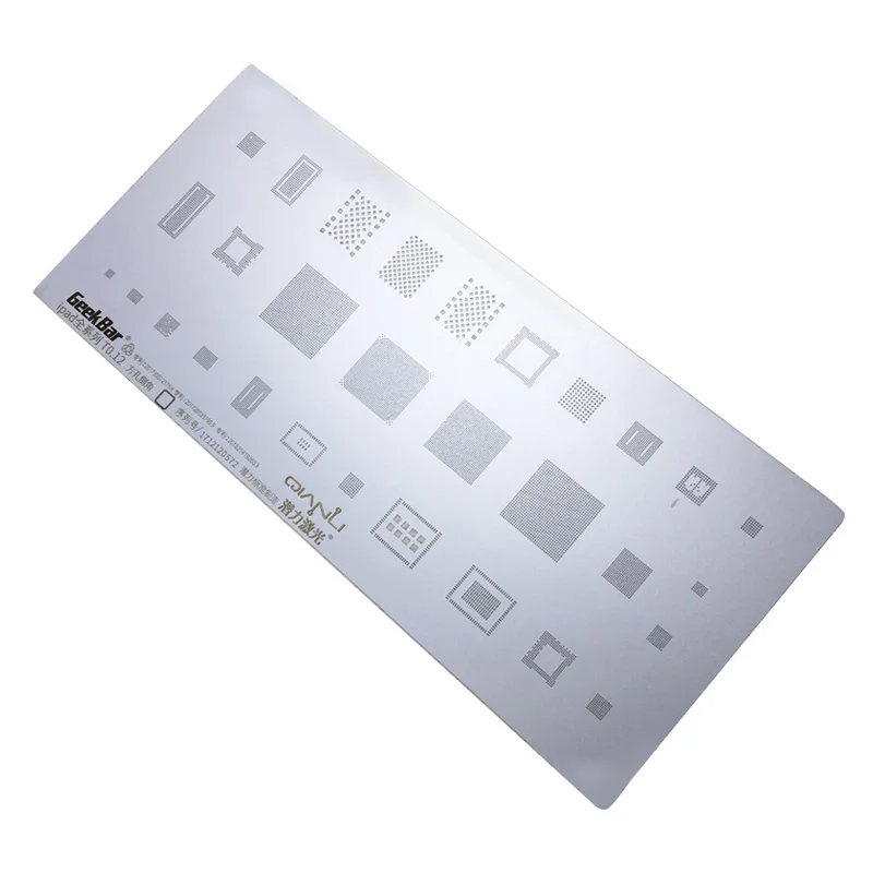 

T0.12 universal square hole plant tin network steel mesh bga reballing stencil for ipad all series