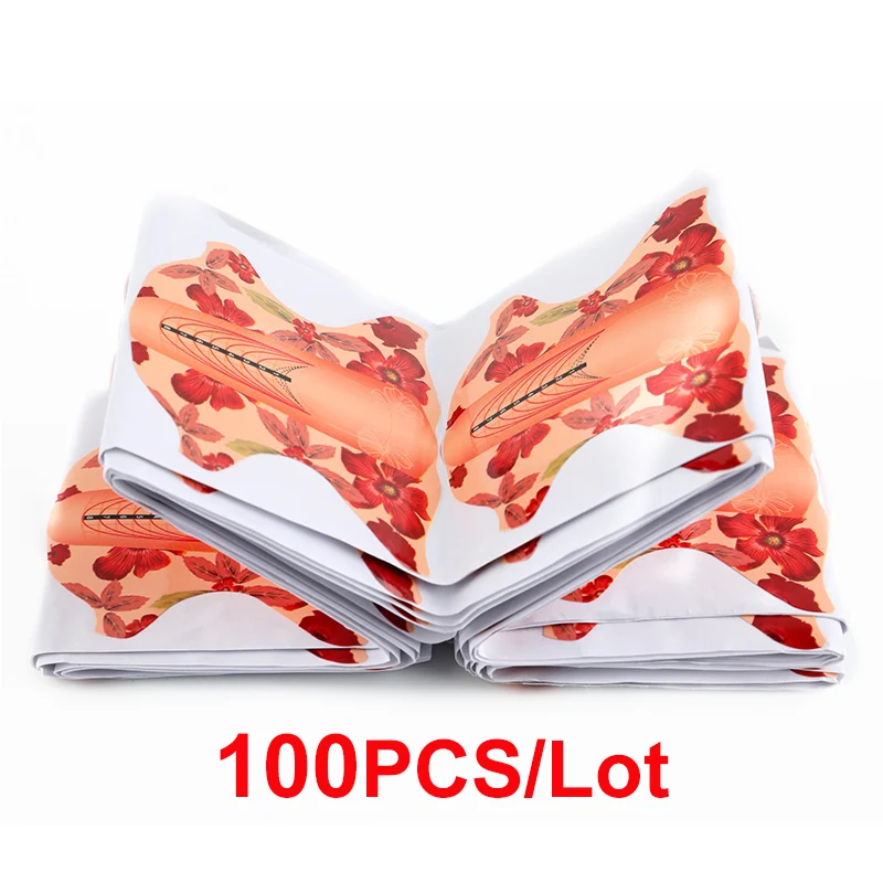 Гелевая форма для ногтей 100 шт./лот полистроительный гель наращивания маникюрный