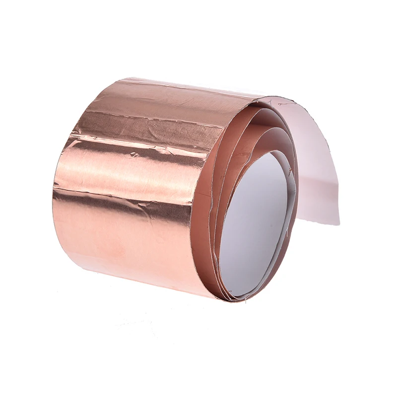 

50mm X 1m Single Side Conductive Copper Foil Tape Strip Adhesive EMI Shielding Heat Resist Tape