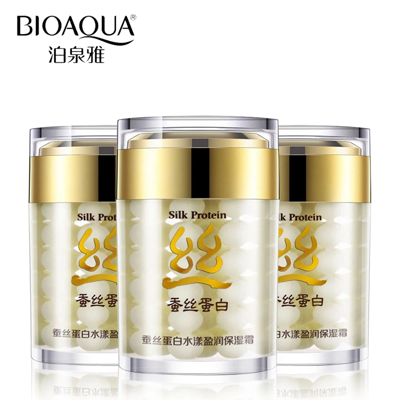 

Bioaqua Silk Protein Deep Moisturizing Shrink Pores Skin Care Anti Wrinkle Cream Face Care Whitening Face Cream