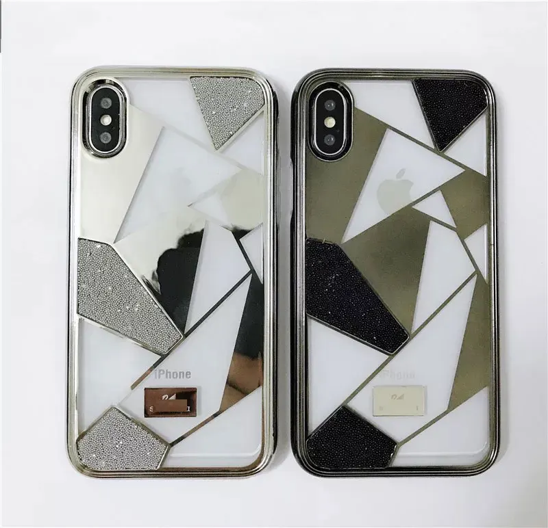 Роскошный брендовый Алмазный чехол для телефона s iphone X XR XS MAX 6 7 8 Plus мягкий s| |