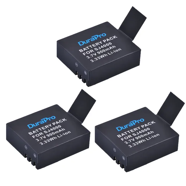 US $9.59 3Pcs high Quality Sport Camera Battery 3.7V 900mAh Backup Sj4000 For SJ4000 SJCAM SJ5000 PLUS Sport