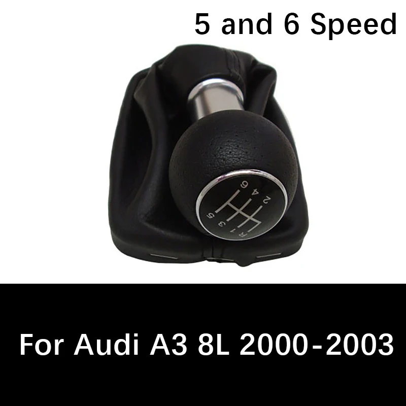 Ручка переключения передач для Audi A3 8L 2000 2003 кожаная 5 скоростей 6