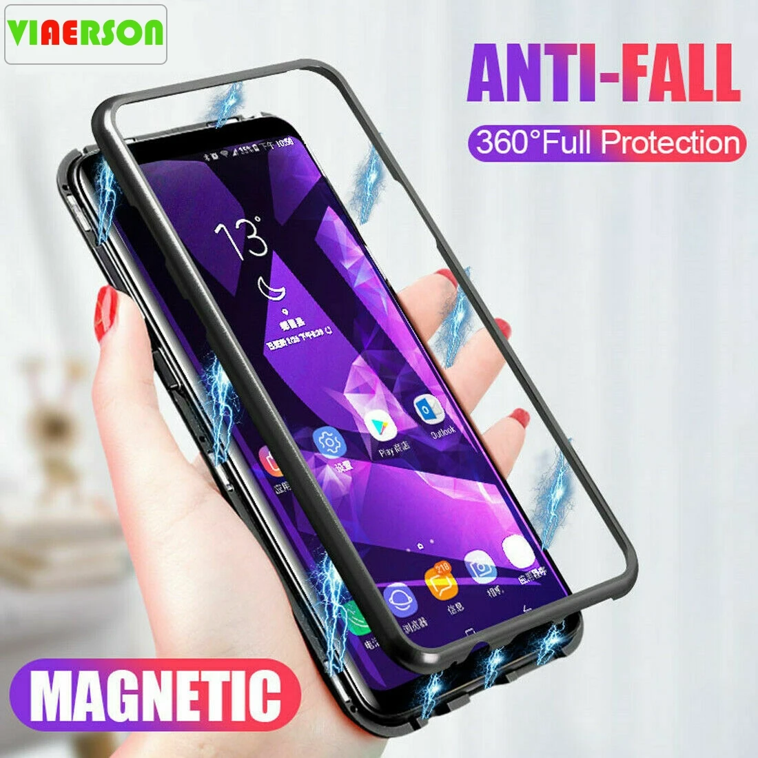 

360 Magnetic Adsorption Phone Cases for Samsung Galaxy S10 Lite S9 S8 Plus S7 Edge A6 A8 A7 A9 J4 J6 J8 2018 A10 A30 A50 M10 M20