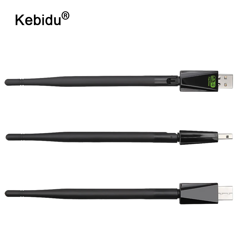

kebidu USB WiFi Adapter USB Ethernet 2.4Ghz USB2.0 Lan AC Wi Fi Dongle 150Mbps Network Card Free Driver Wireless wi-fi Receiver
