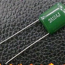 20 шт 2A104J полиэстеровый пленочный конденсатор 100nF 0,1 мкФ 100V 2A 104J