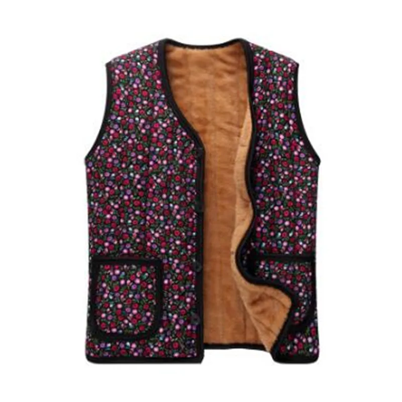 womens parka coat Middle age Women clothing Fall and winter vest Tops 2018 Fashion Mom clothes Large size Keep warm Winter cotton vest Coat 863 puffer coat with hood