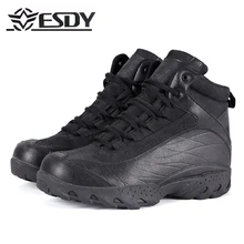 Высокое качество бренд ESDY джунгли пустыни Открытый нож армейские ботинки военные ботинки из натуральной кожи мужские походные тактические ботинки