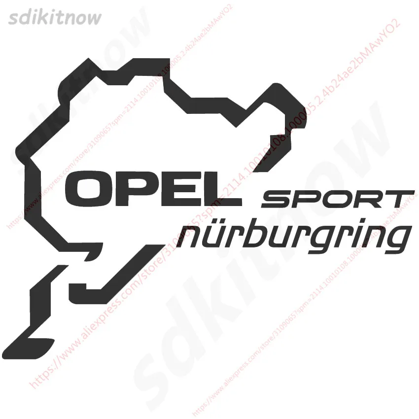 

Nurburgring Sports Racing Windows Door Body PVC Decal Car Styling For OPEL Mokka Corsa Meriva Zafira Astra J H G Vectra Antara