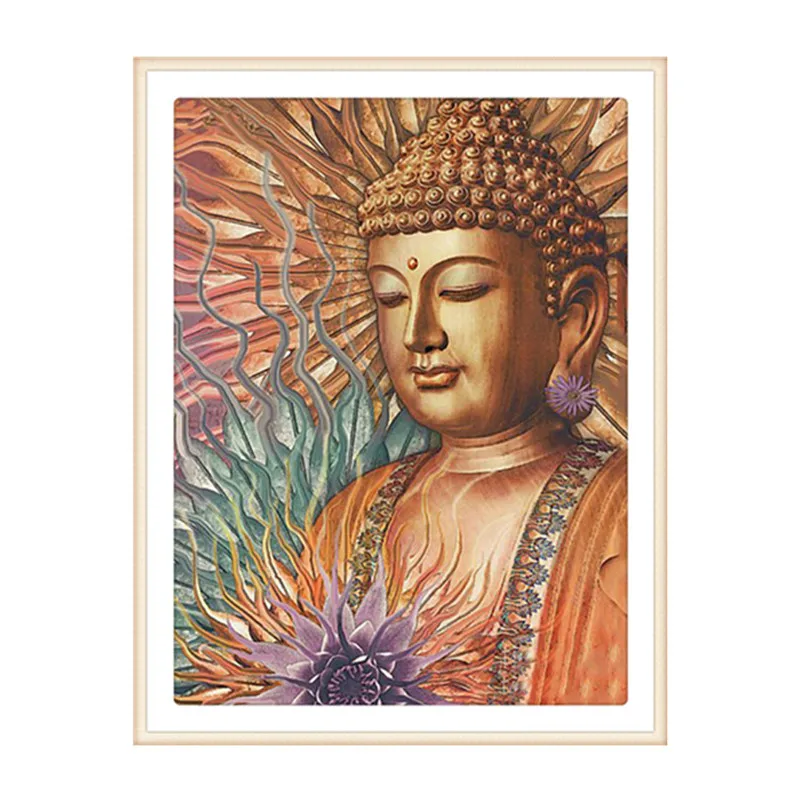 

5d diy Diamond Cross Stitch 3D Diamond Embroidery Kit Buddha Image Diamond Mosaic Home Decor