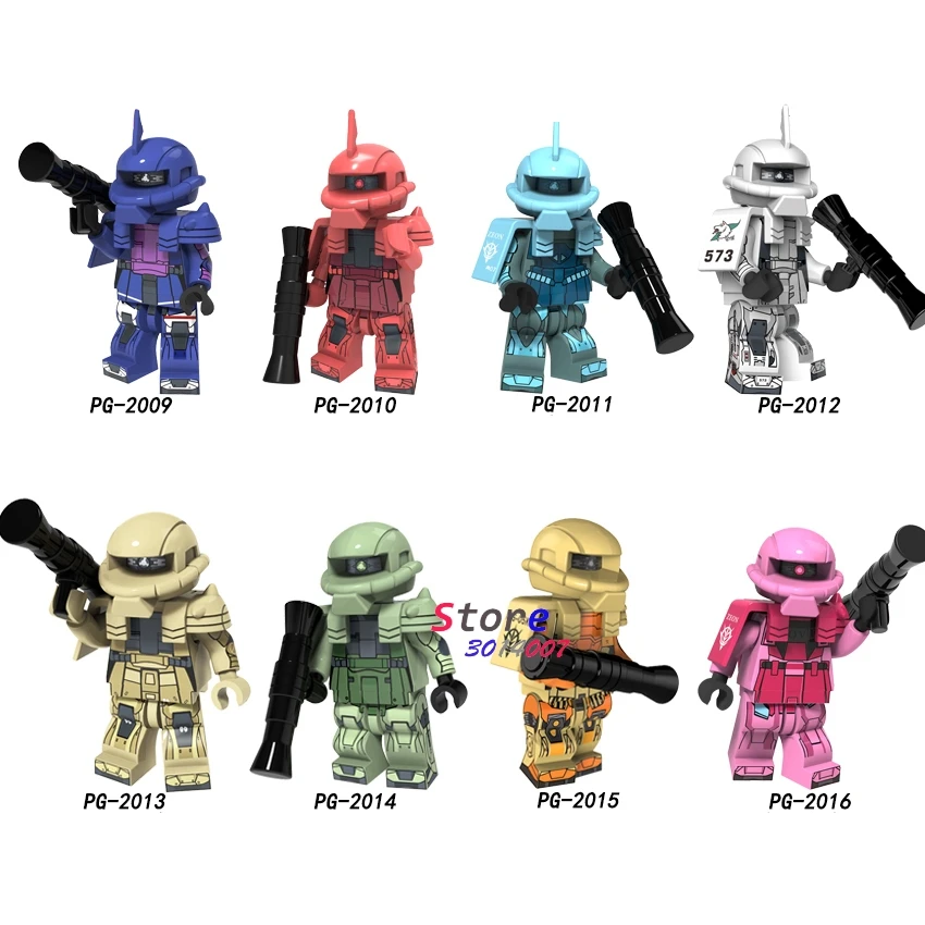 

Single Mobile Suit Armor Figure Mia Keane Shaar Tiger Zagu MS-06S MS-06F White Wolf building blocks model kids toys for children