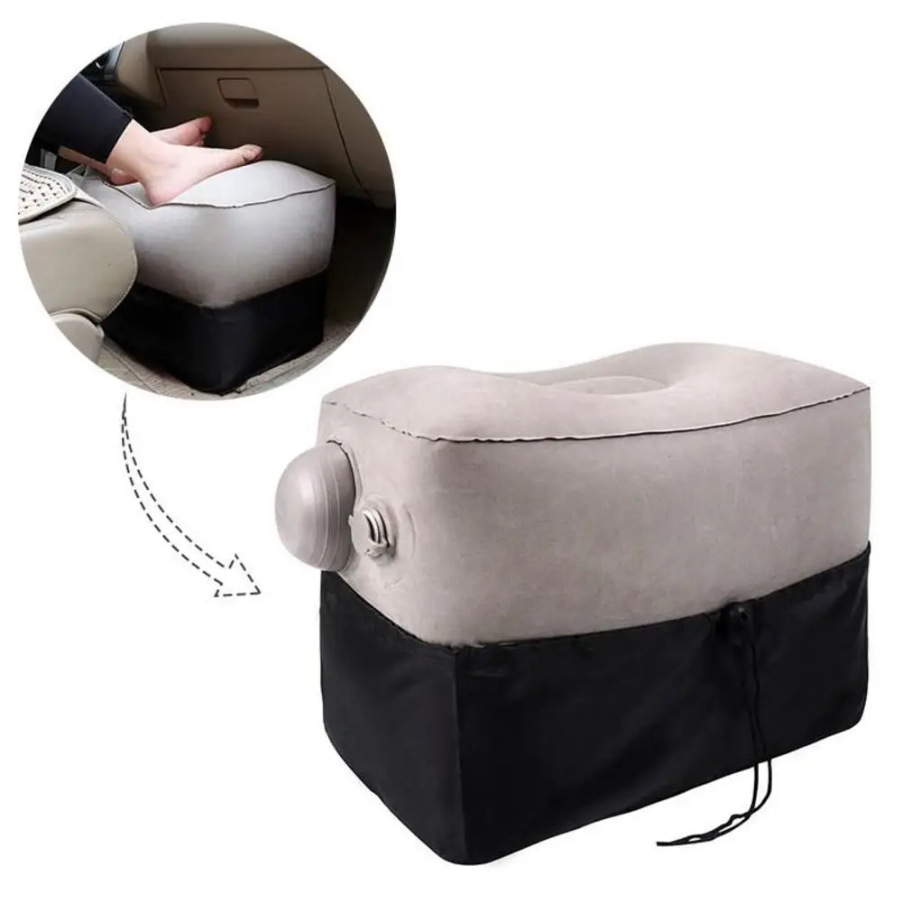 

Portable Inflatable Car Travel Foot Rest Pillow Adjustable Height Pillow For Leg Moisture-proof Wear-Resistant Inflatable Stool
