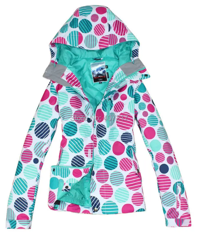polka dot ski jacket