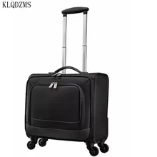 KLQDZMS, 16 дюймов, водонепроницаемая ткань Оксфорд, для переноски багажа, бизнес, для мужчин, для путешествий, чемодан для женщин, чемодан на колесиках