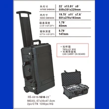 Waterproof trolley case toolbox tool case Dustproof Protective Camera Case Instrument box equipment box with pre-cut foam lining