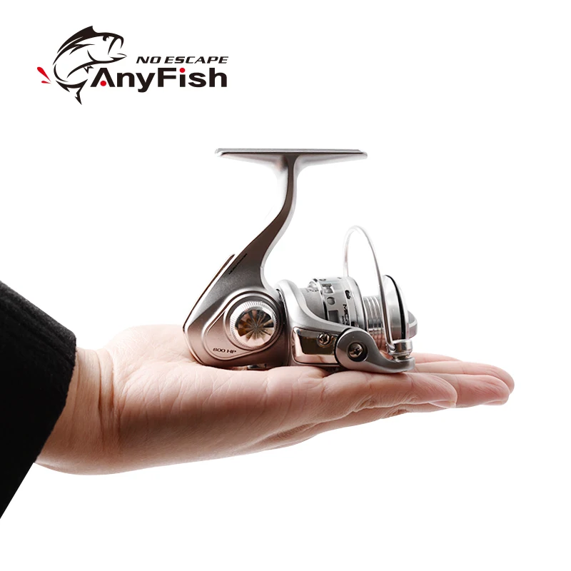 Рыболовная катушка ANYFISH MICRO POWER спиннинговая 500 800 мини спиннинговая катушка pesca carretilha маленькое рыболовное колесо для зимней подледной рыбалки