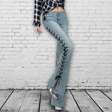 Весна-осень, эластичные Стрейчевые джинсы с высокой талией, обтягивающие женские джинсы