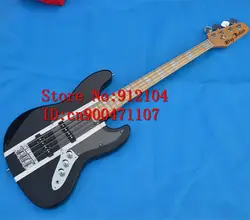 Новая Большая гитара John 4 струны электрогитары черного цвета с корпусом красного дерева и кленовым грифом Сделано в Китае F-1243