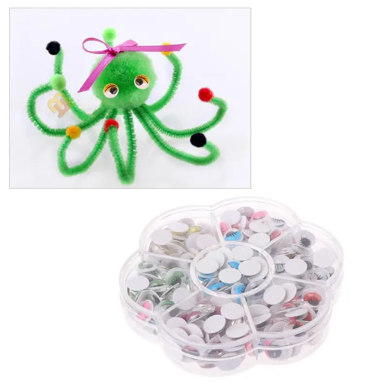 

Wholesale 240Pcs 10mm Self-adhesive Safety Doll Eyes With Eyelashes DIY Crafts Bear Stuffed Toys Animal Puppet Dolls Accessories