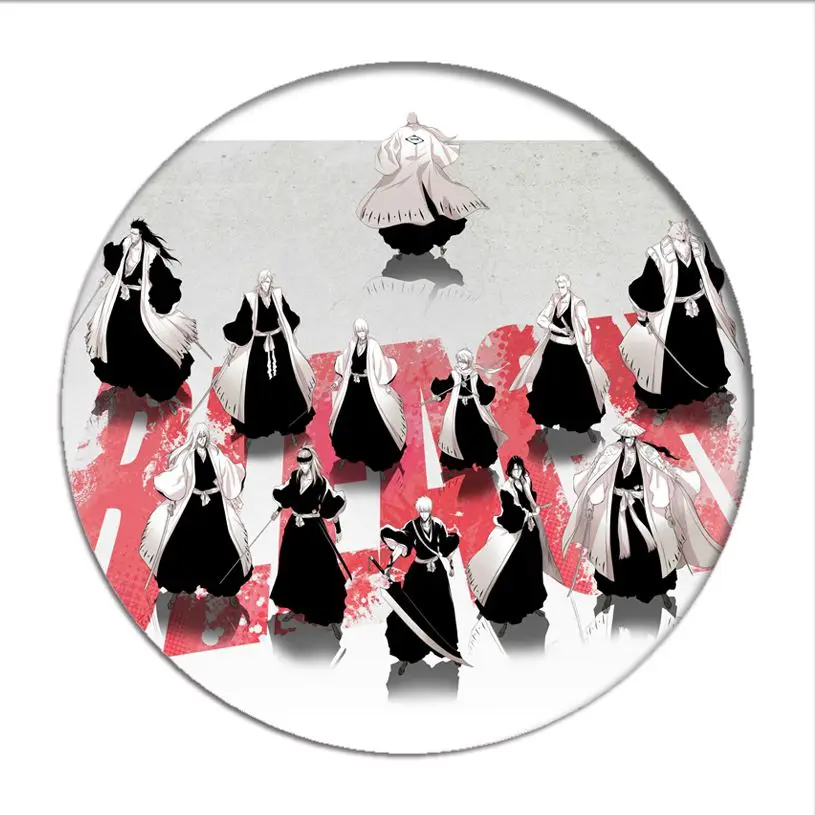 1pcs Anime Bleach Cosplay Badge Kurosaki Ichigo Brooch Pin Hitsugaya Toushirou Cute Collection Badge for Backpack Clothes Women's Costumes Cosplay Costumes