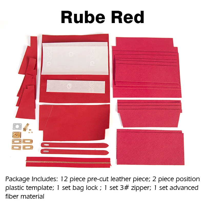 WUTA 706, ручная работа, известный клатч, кошелек, кожаный набор, сумочка, кошелек, полуфабрикат, сделай сам, подарок, EPSOM, кожа, Франция, импорт - Цвет: Rube Red