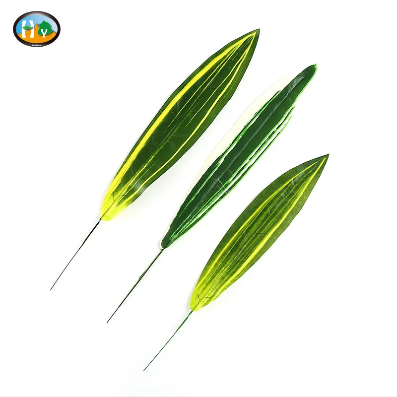 

Simulated leaf new medium and trumpet Brazilian leaf plant wall with material wedding interior decoration