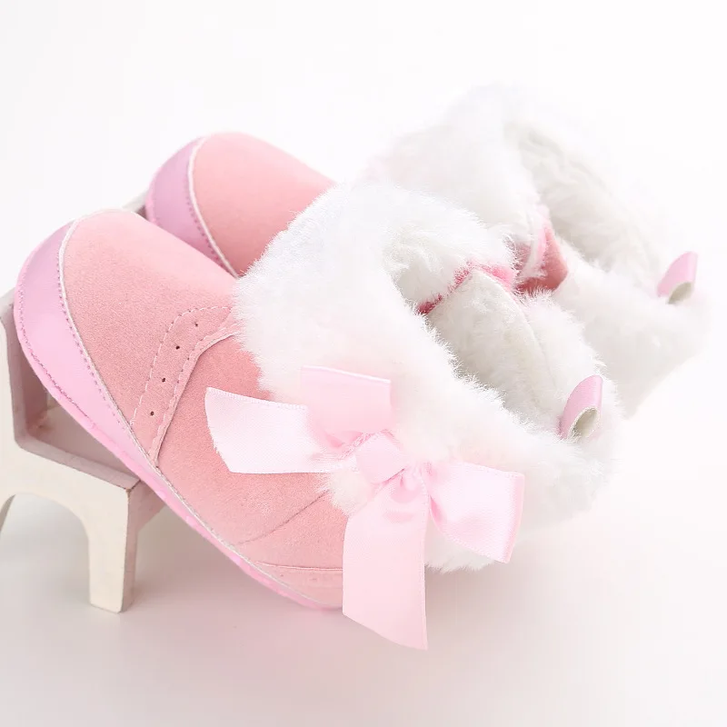 Зимние сапоги для маленьких девочек 0-1 лет; мягкие ботинки на мягкой подошве для маленьких девочек