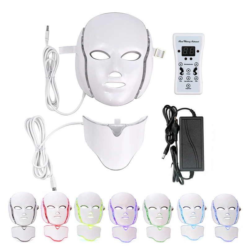 

7 Colors Led Facial Mask Led Korean Photon Therapy Face Mask Machine Light Therapy Acne Mask Neck Beauty Led Mask Skin Tighten