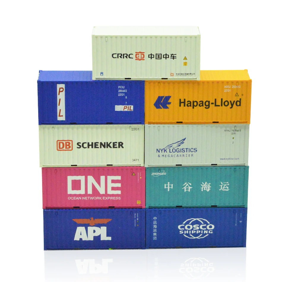 

HO scale Model Train Accessories 20ft shipping freight container Scale 1: 87 train model railway out for collection