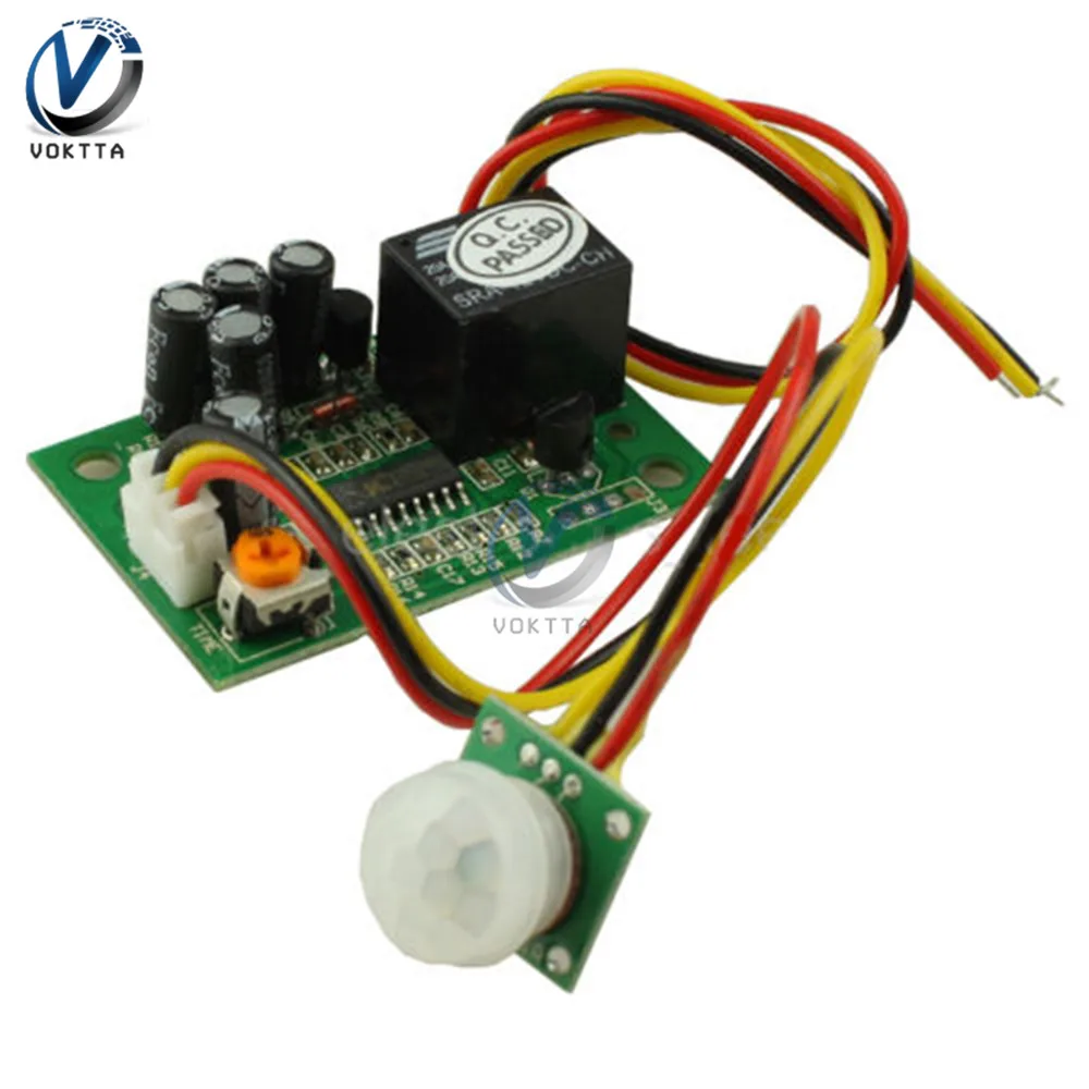 

DC 12V Relays with PIR Motion Sensor Module IR Infrared Human Body Induction Sensor Pyroelectric Controller Switch Timer Delay