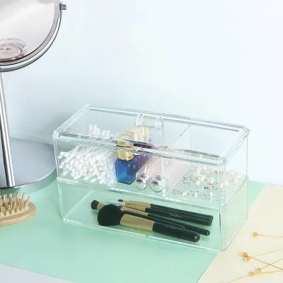 

Fashion Transparent acrylic cosmetic storage box, desktop jewelry storage box 23*10*13.5CM