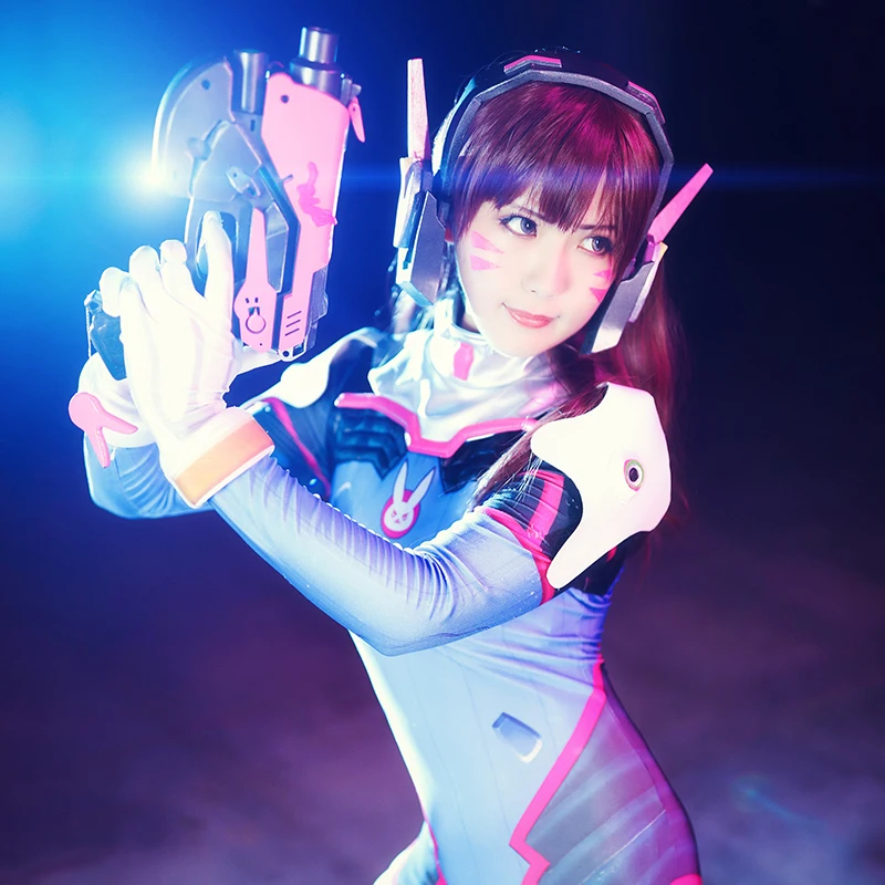 D. Va костюм для косплея, лайкра, спандекс, DVA, одежда для косплея, Цифровой 3D принт, Zentai Catsuit, боди, костюмы на Хэллоуин для женщин