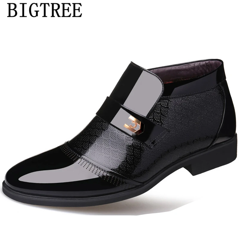 Business Shoes Mens Dress Boots Office Shoes Men Classic Patent Leather Winter Boots Men Formal Shoes Luxury Brand Buty Meskie Business Shoes Mens Dress Boots Office Shoes Men Classic Patent Leather Winter Boots Men Formal Shoes Luxury Brand Buty Meskie