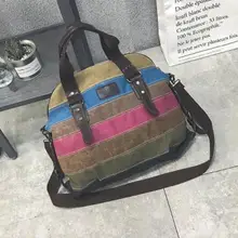 Новая сумка Корейская полосатая Холщовая Сумка сумка на плечо сумочка