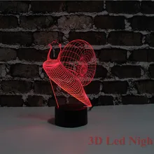 Стиль праздничный подарок 3D деко освещение с 7 цветов и сменные творческие индукционные экономии ребенок украшение комнаты ночник