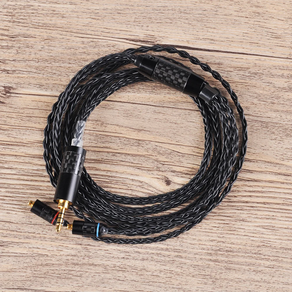 Yinyoo черный 8 ядро 7N один кристалл медный кабель Тайвань импорт 2,5/3,5/4,4 мм сбалансированный кабель с MMCX разъем для HQ8 HQ12