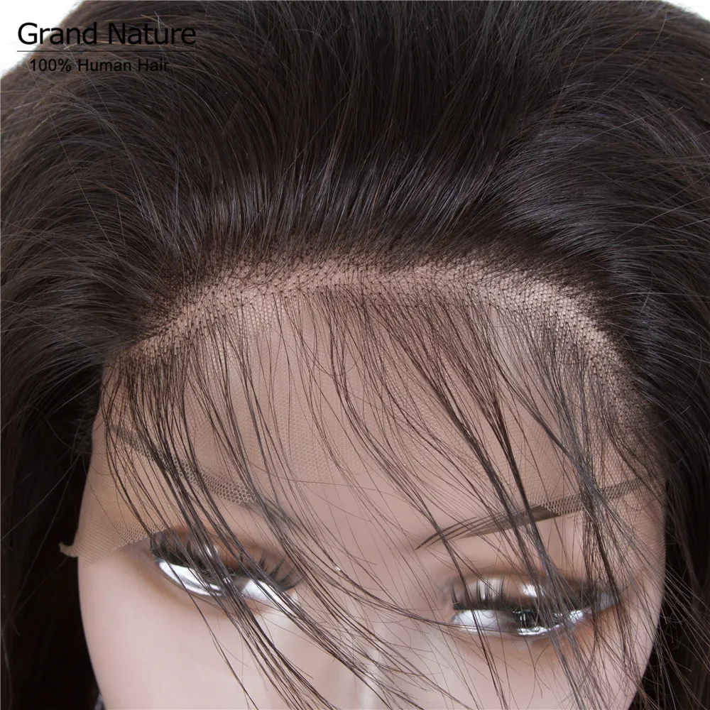 Grand Natural perruque кружевные фронтальные шевроэ humain волосы 1 комплект 13x4 дюймов прямые волосы с фронтальным закрытием