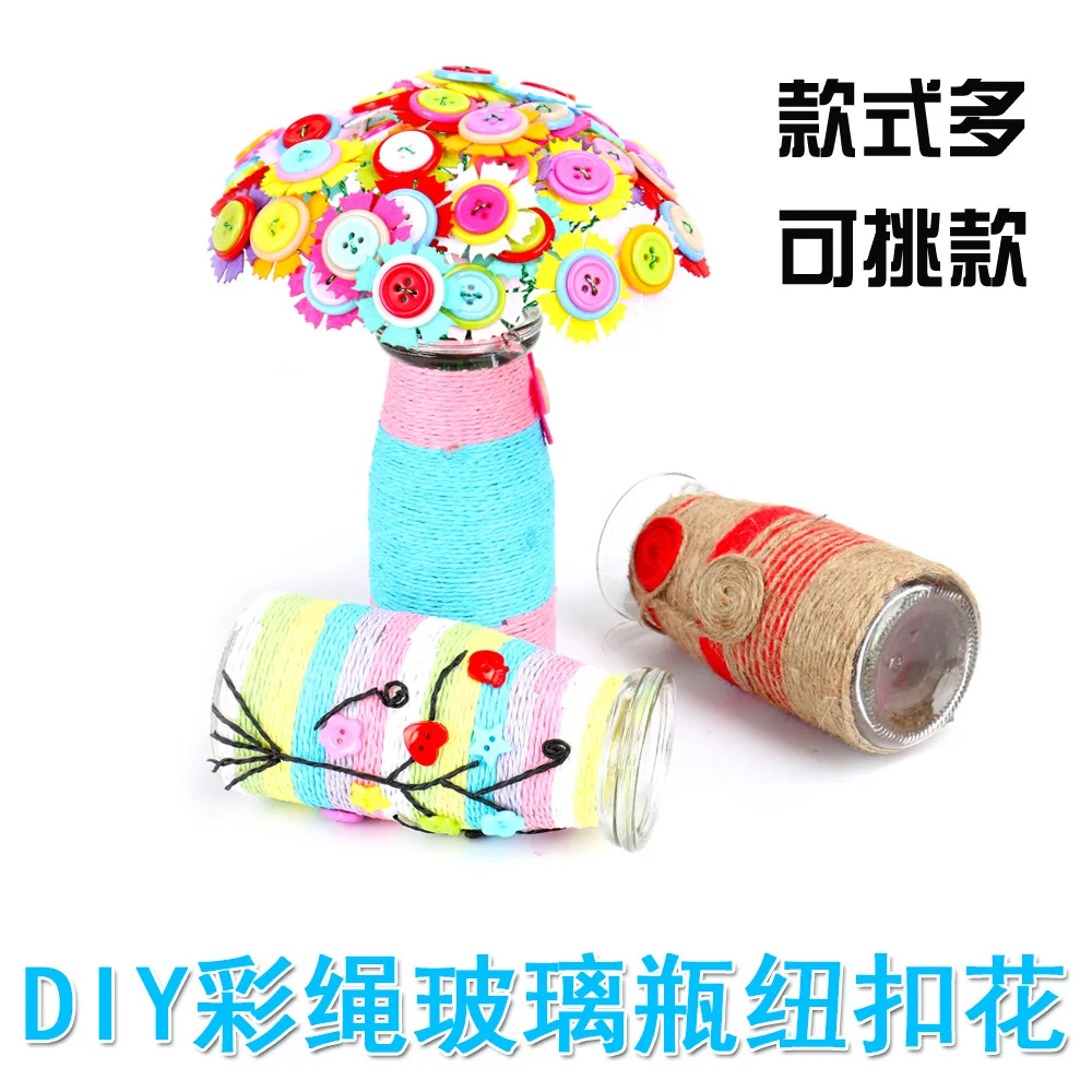  21cm Handicrafts Arts Crafts Toys For Children DIY Button Flower Felt Toy Girl Gift Kits Kindergart - 33005892105