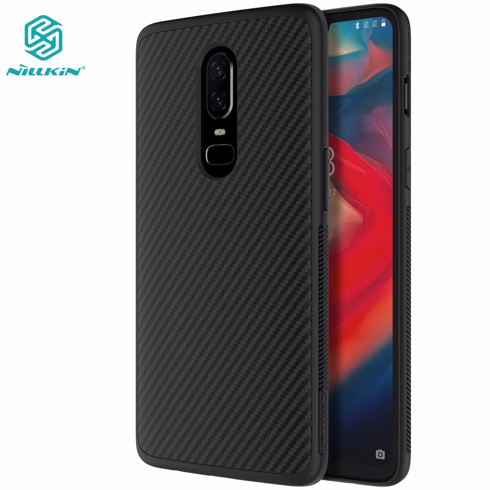 Nillkin synthetic fiber phone case for oneplus 6 Carbon Fiber PP Back Cover Case for oneplus 6 one plus 6