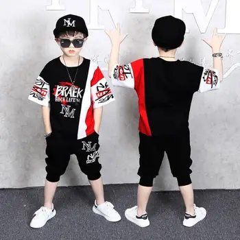

2019 Children Jazz Dance Clothing Set For Boys Girls Street Hip Hop Dance Costumes Kids Casual Sport Outfits For 6 8 10 12 14 Y