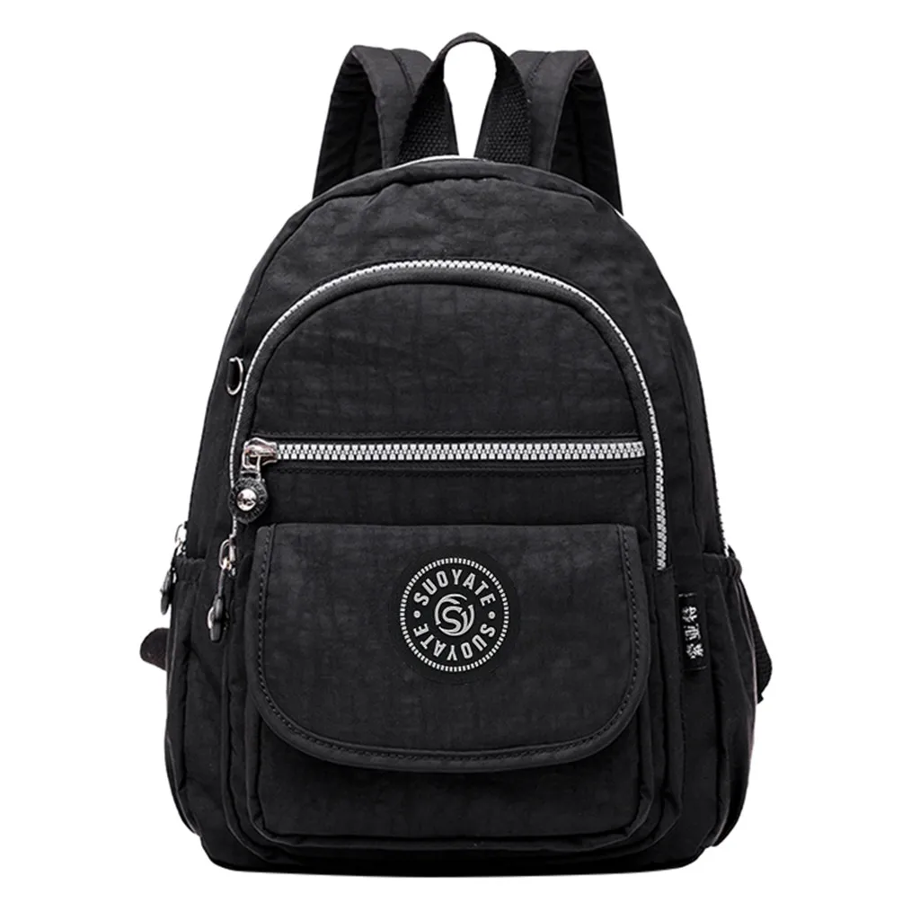 

mochila masculina Women Men Fashion Large Capacity Backpack Nylon Waterproof Travel Bags Schoolbag Portable Solid Zipper