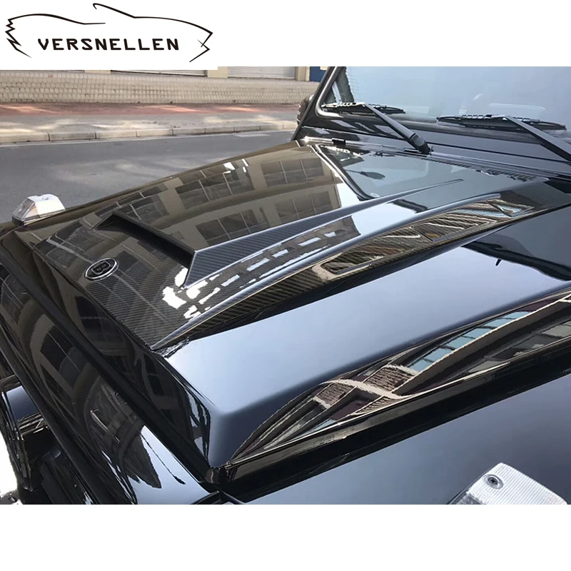 Для Mercedes-Benz G class W463 G350 G500 G55 G65 2013-2018 крышка двигателя из углеродного волокна |