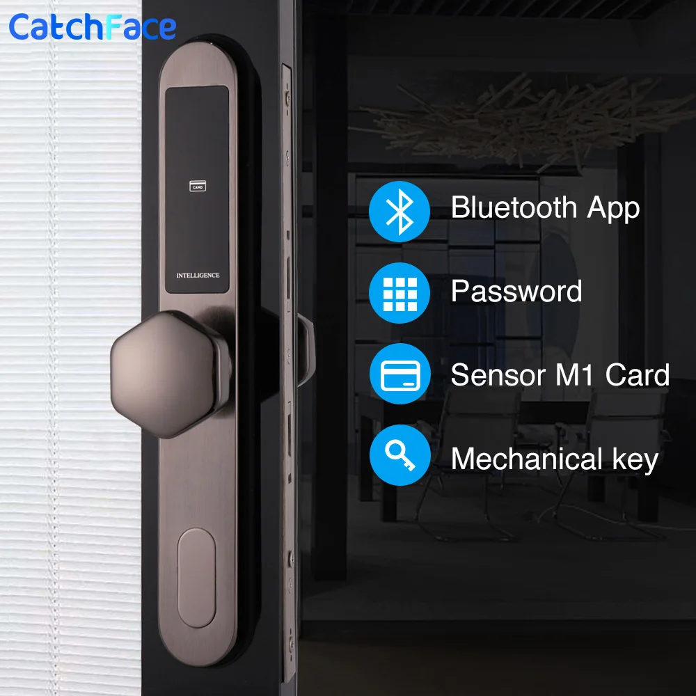 電子 Digtial ロック 無線 Lan App レスデジタル安全なロックドアスマートカードキーパッドパスワード 7 異なるとピンコードドアロック Aliexpress セキュリティ プロテクション