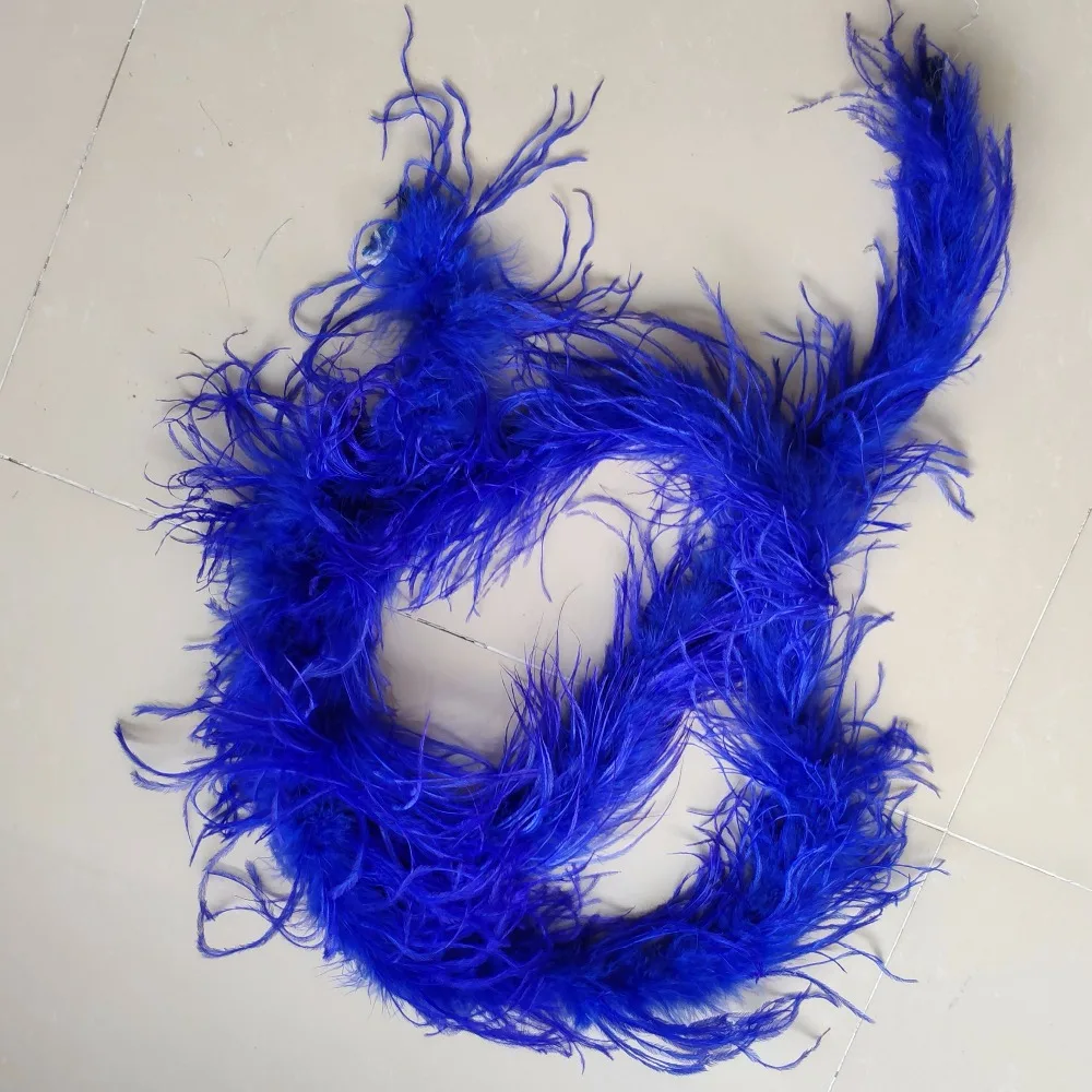 Clearance!2ply 100 ostrich feather boa, Blue,what you get as what you