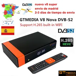GTMedia V8 Nova DVB-S2 рецепторов Full HD 1080 H.265 HEVC спутниковый ресивер Европа Испания CCCam Бесплатные iptv каналов Встроенный Wi-Fi